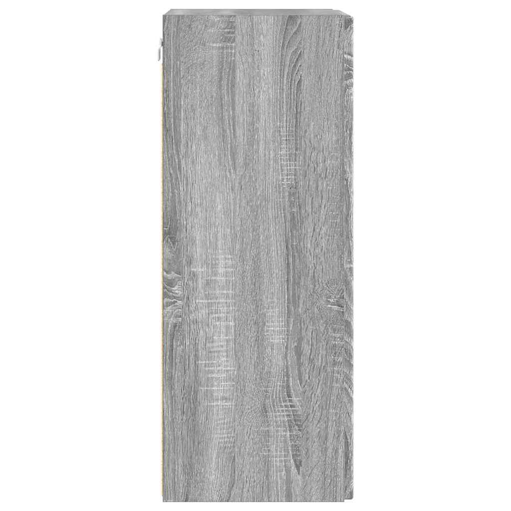 Tv Wall Cabinet 2 Pcs Šedá Sonoma Kompozitní Dřevo