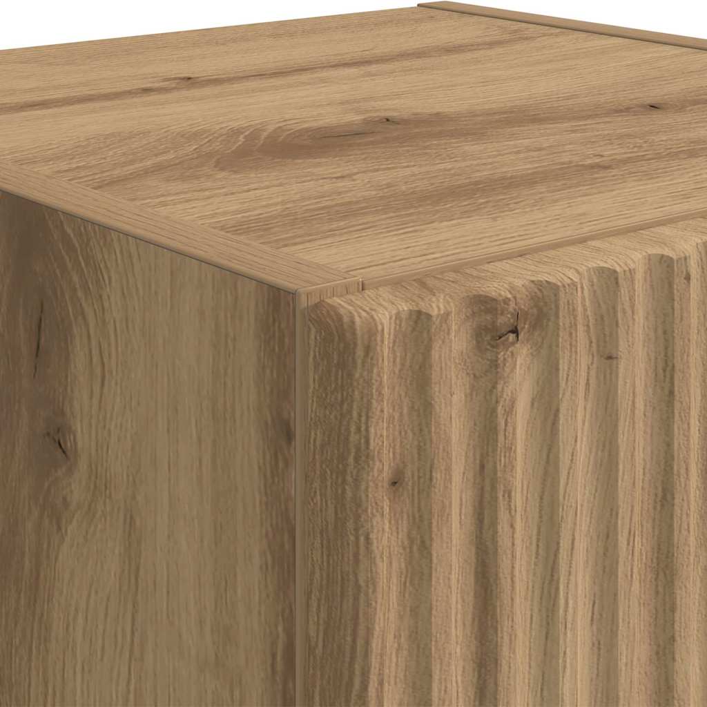 Tv Wall Cabinet 2 Pcs Umělecký Dub Kompozitní Dřevo