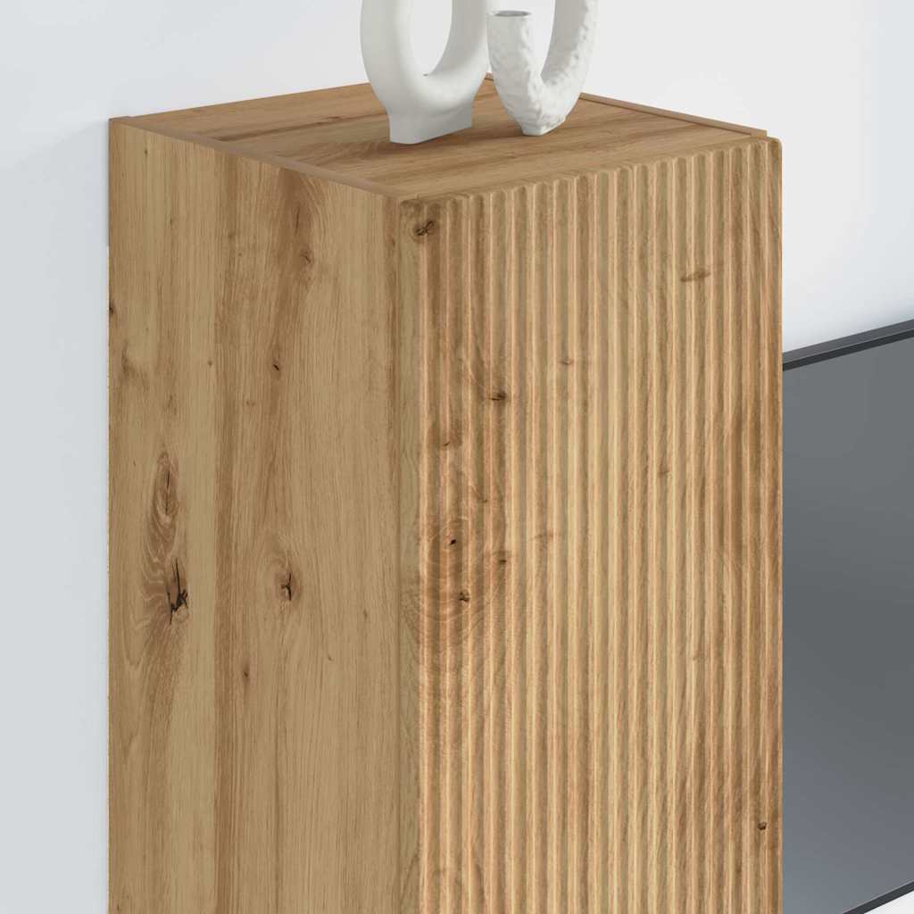 Tv Wall Cabinet 2 Pcs Umělecký Dub Kompozitní Dřevo