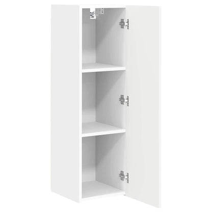 Tv Wall Cabinet 30 X 31 X 100 Cm Bílá Kompozitní Dřevo