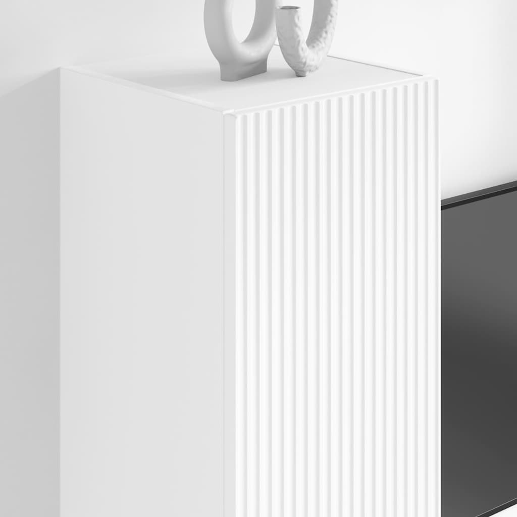 Tv Wall Cabinet 2 Pcs Bílá Kompozitní Dřevo