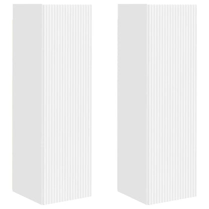 Tv Wall Cabinet 2 Pcs Bílá Kompozitní Dřevo