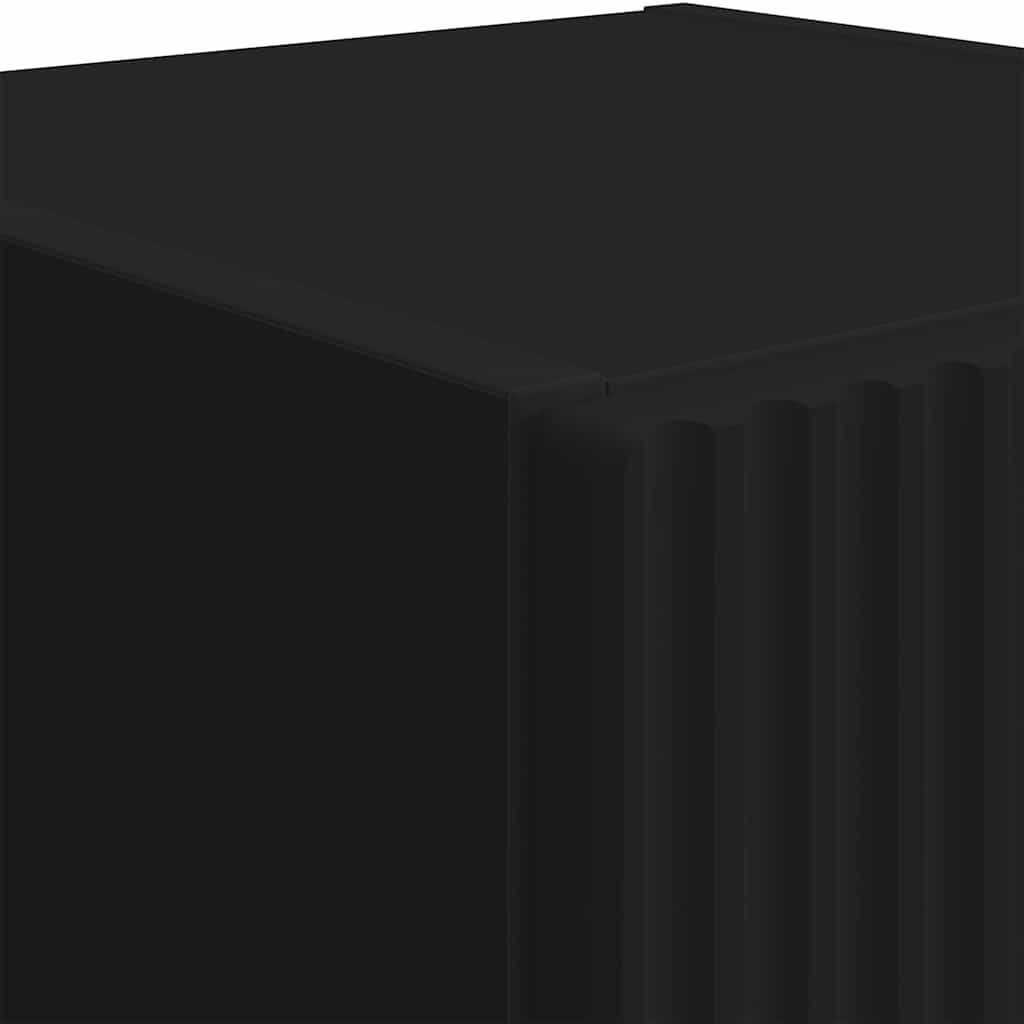 Tv Wall Cabinet 30 X 31 X 100 Cm Černá Kompozitní Dřevo