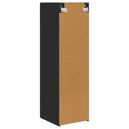 Tv Wall Cabinet 2 Pcs Černá Kompozitní Dřevo
