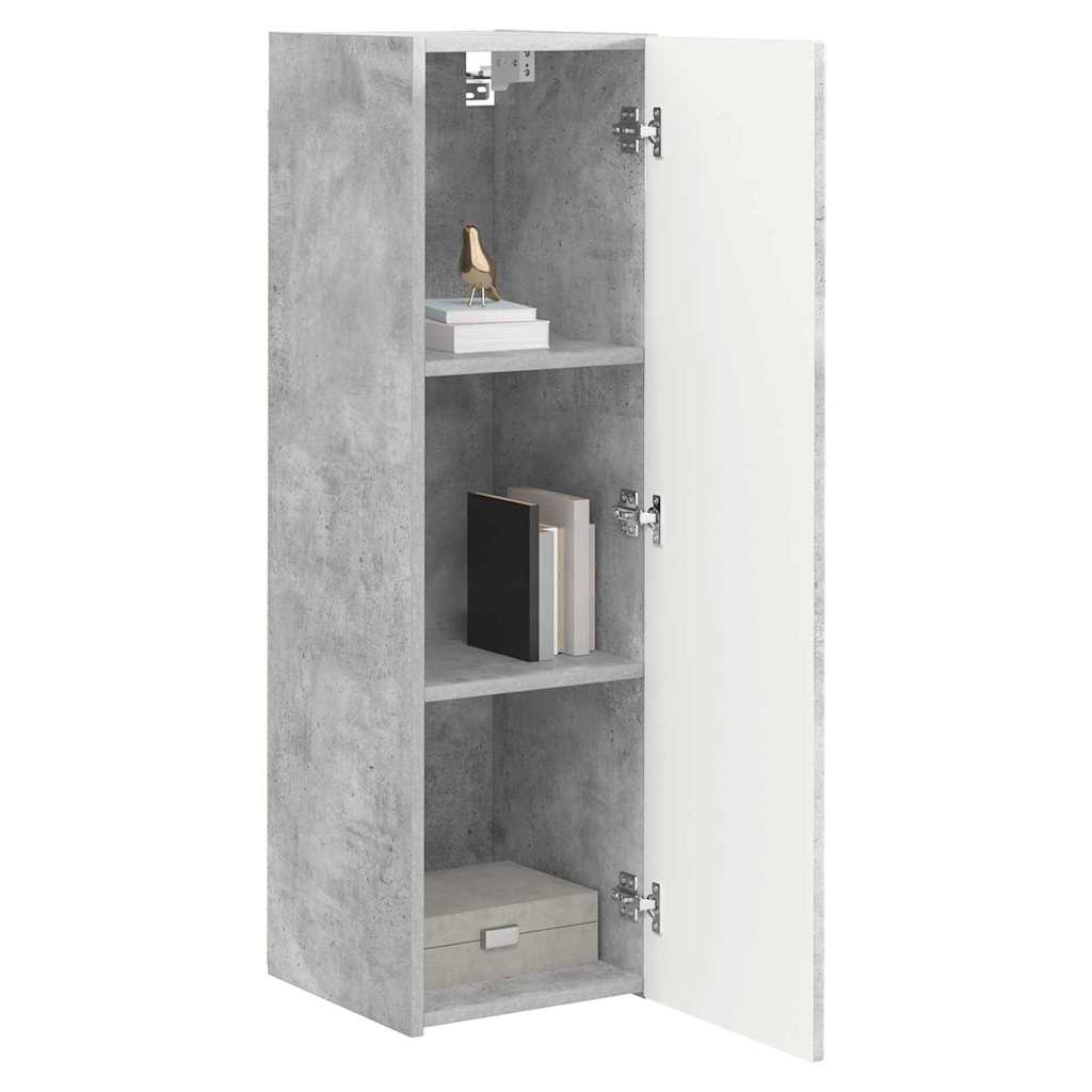 Tv Wall Cabinet 30 X 31 X 100 Cm Beton Kompozitní Dřevo