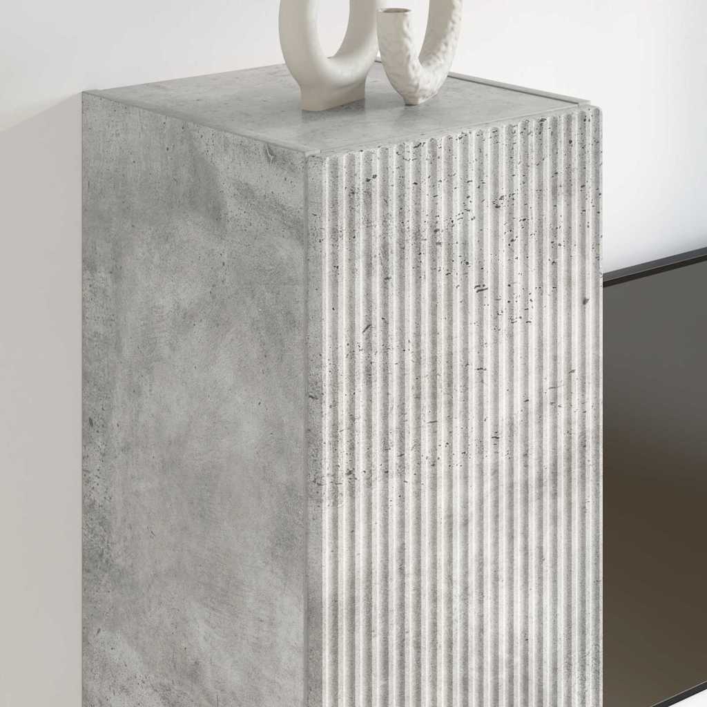 Tv Wall Cabinet 2 Pcs Beton Kompozitní Dřevo