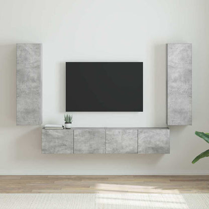 Tv Wall Cabinet 2 Pcs Beton Kompozitní Dřevo