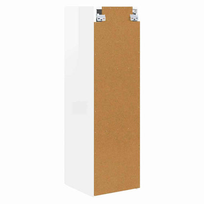 Tv Wall Cabinet 2 Pcs Lesklá Bílá Kompozitní Dřevo