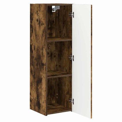 Tv Wall Cabinet 30 X 31 X 100 Cm Kouřový Dub Kompozitní Dřevo