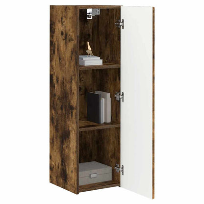 Tv Wall Cabinet 30 X 31 X 100 Cm Kouřový Dub Kompozitní Dřevo