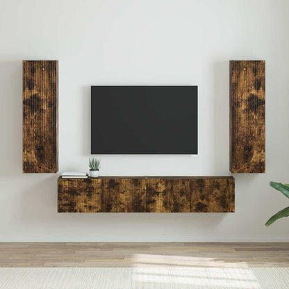 Tv Wall Cabinet 2 Pcs Kouřový Dub Kompozitní Dřevo