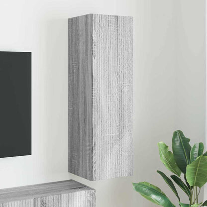 Tv Wall Cabinet 30 X 31 X 100 Cm Šedá Sonoma Kompozitní Dřevo