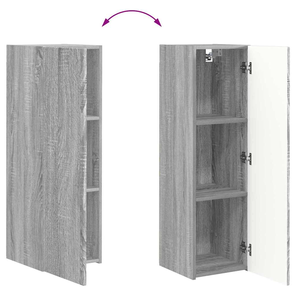 Tv Wall Cabinet 30 X 31 X 100 Cm Šedá Sonoma Kompozitní Dřevo