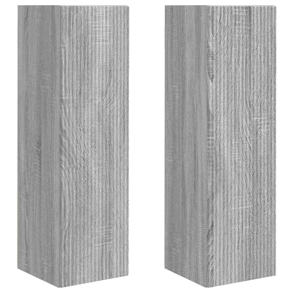 Tv Wall Cabinet 2 Pcs Šedá Sonoma Kompozitní Dřevo