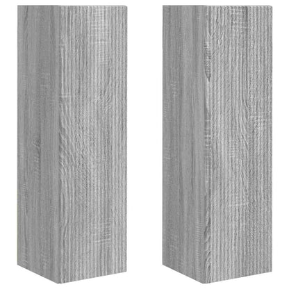 Tv Wall Cabinet 2 Pcs Šedá Sonoma Kompozitní Dřevo