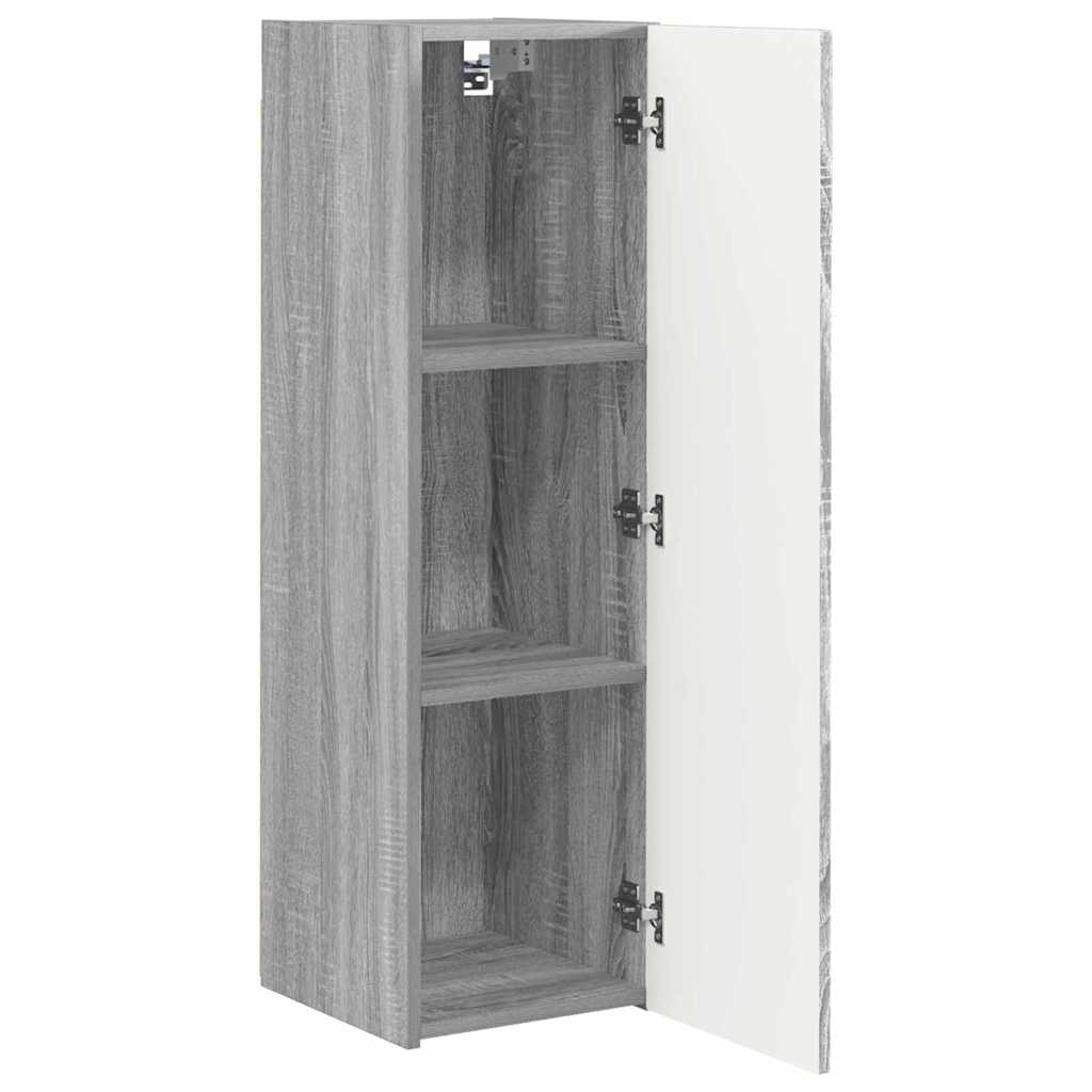 Tv Wall Cabinet 2 Pcs Šedá Sonoma Kompozitní Dřevo