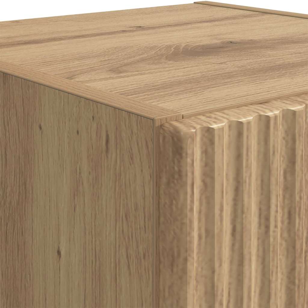Tv Wall Cabinet 30 X 31 X 100 Cm Umělecký Dub Kompozitní Dřevo