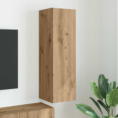Tv Wall Cabinet 30 X 31 X 100 Cm Umělecký Dub Kompozitní Dřevo