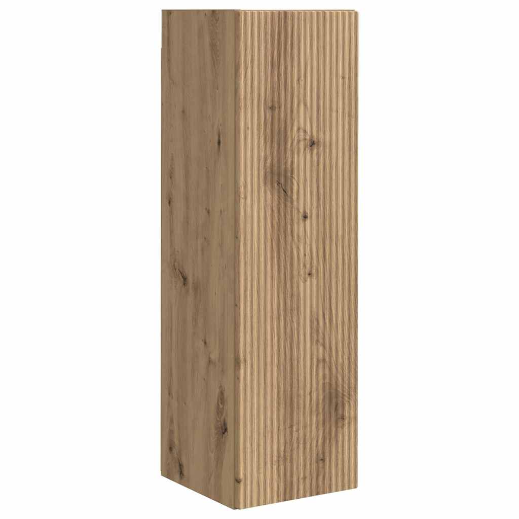 Tv Wall Cabinet 30 X 31 X 100 Cm Umělecký Dub Kompozitní Dřevo