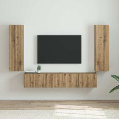 Tv Wall Cabinet 2 Pcs Umělecký Dub Kompozitní Dřevo