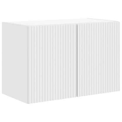 Tv Wall Cabinet 59,5 X 31 X 40 Cm Bílá Kompozitní Dřevo