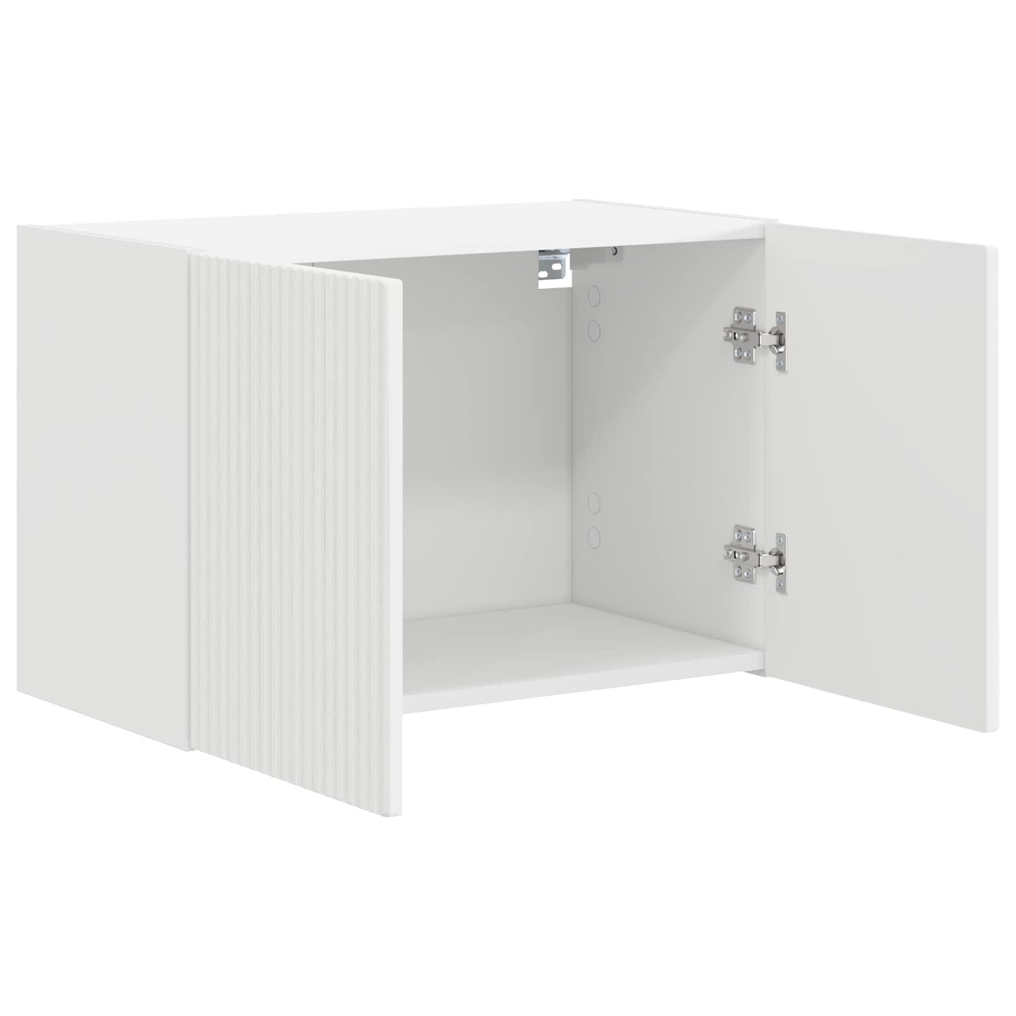 Tv Wall Cabinet 59,5 X 31 X 40 Cm Bílá Kompozitní Dřevo