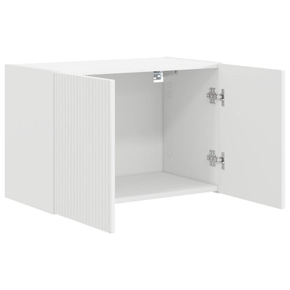 Tv Wall Cabinet 59,5 X 31 X 40 Cm Bílá Kompozitní Dřevo