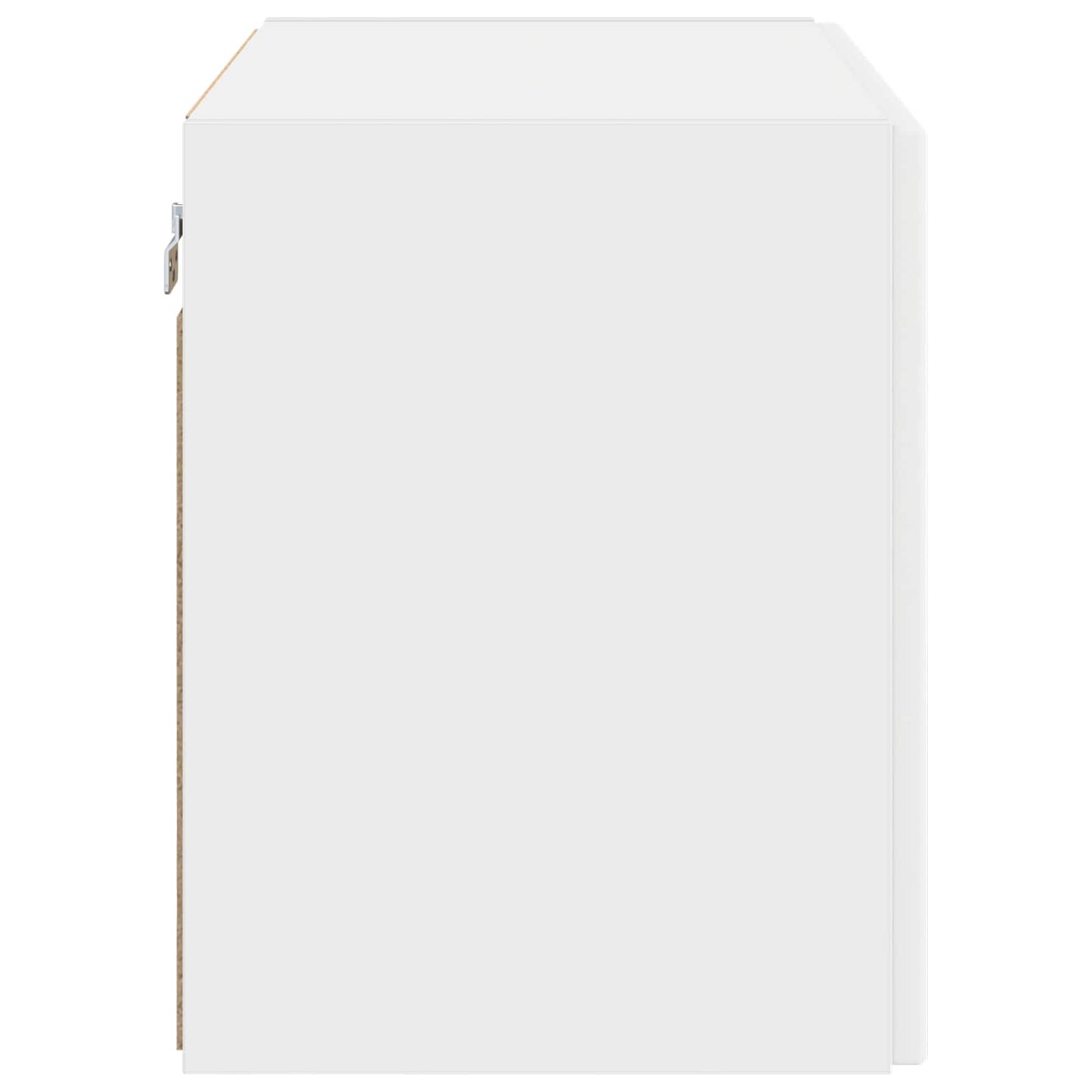 Tv Wall Cabinet 59,5 X 31 X 40 Cm Bílá Kompozitní Dřevo