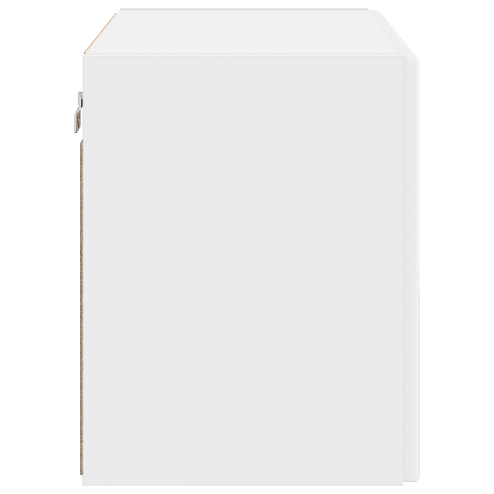 Tv Wall Cabinet 59,5 X 31 X 40 Cm Bílá Kompozitní Dřevo