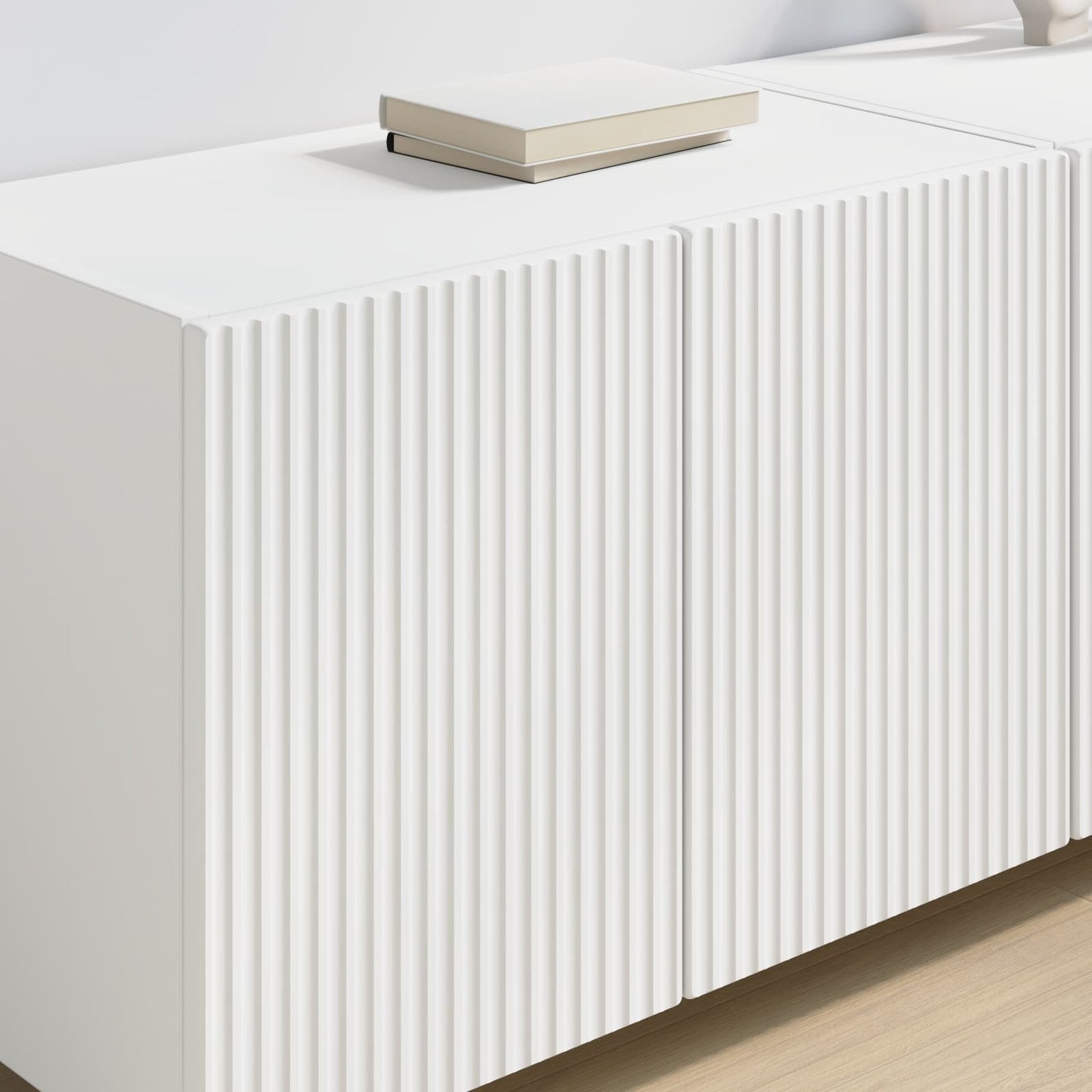 Tv Wall Cabinet 2 Pcs Bílá Kompozitní Dřevo