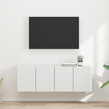 Tv Wall Cabinet 2 Pcs Bílá Kompozitní Dřevo