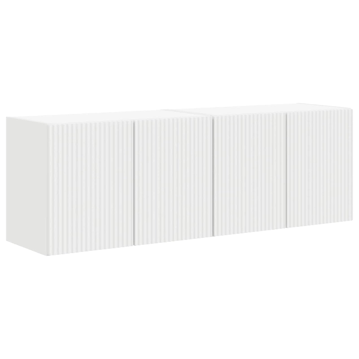 Tv Wall Cabinet 2 Pcs Bílá Kompozitní Dřevo