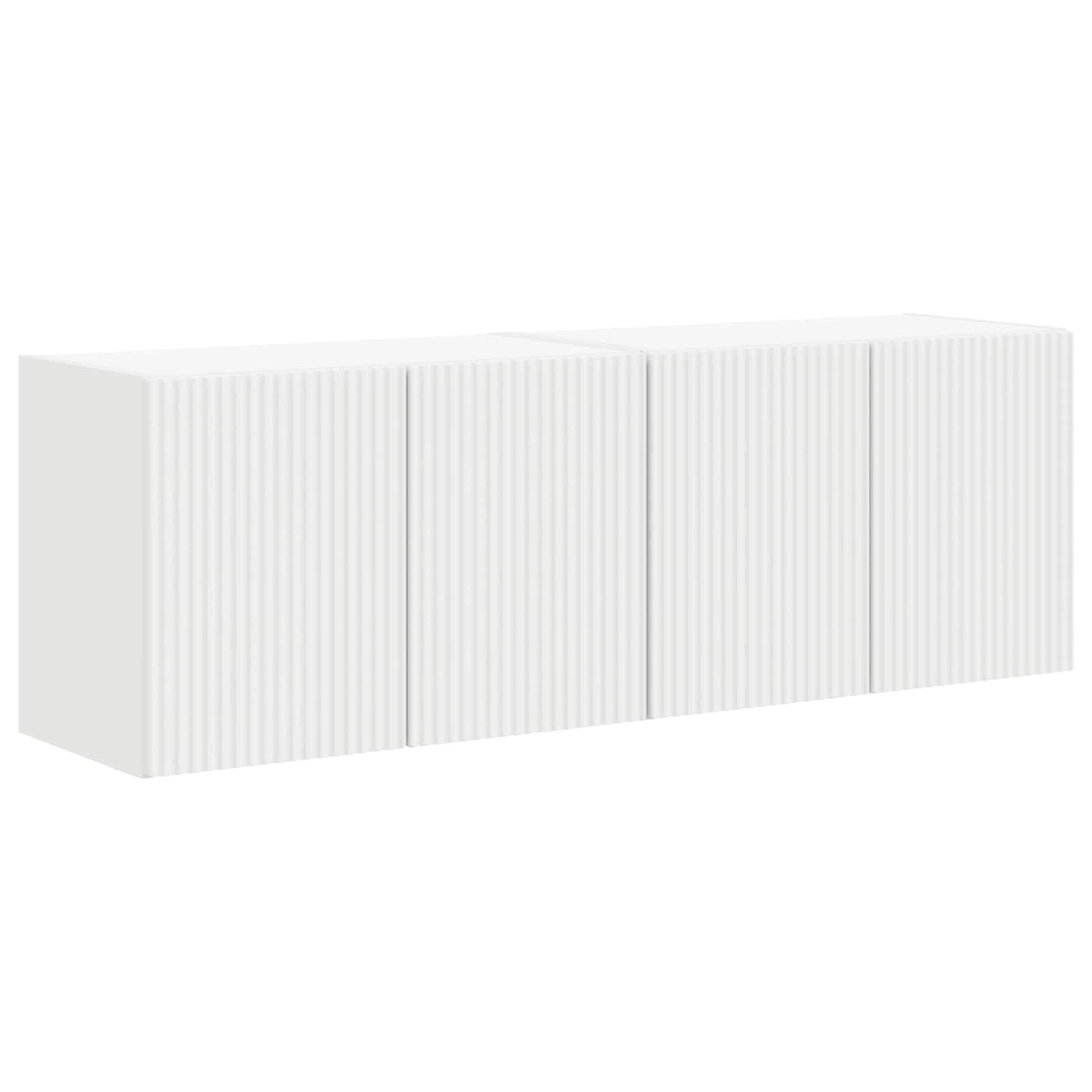 Tv Wall Cabinet 2 Pcs Bílá Kompozitní Dřevo