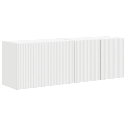 Tv Wall Cabinet 2 Pcs Bílá Kompozitní Dřevo