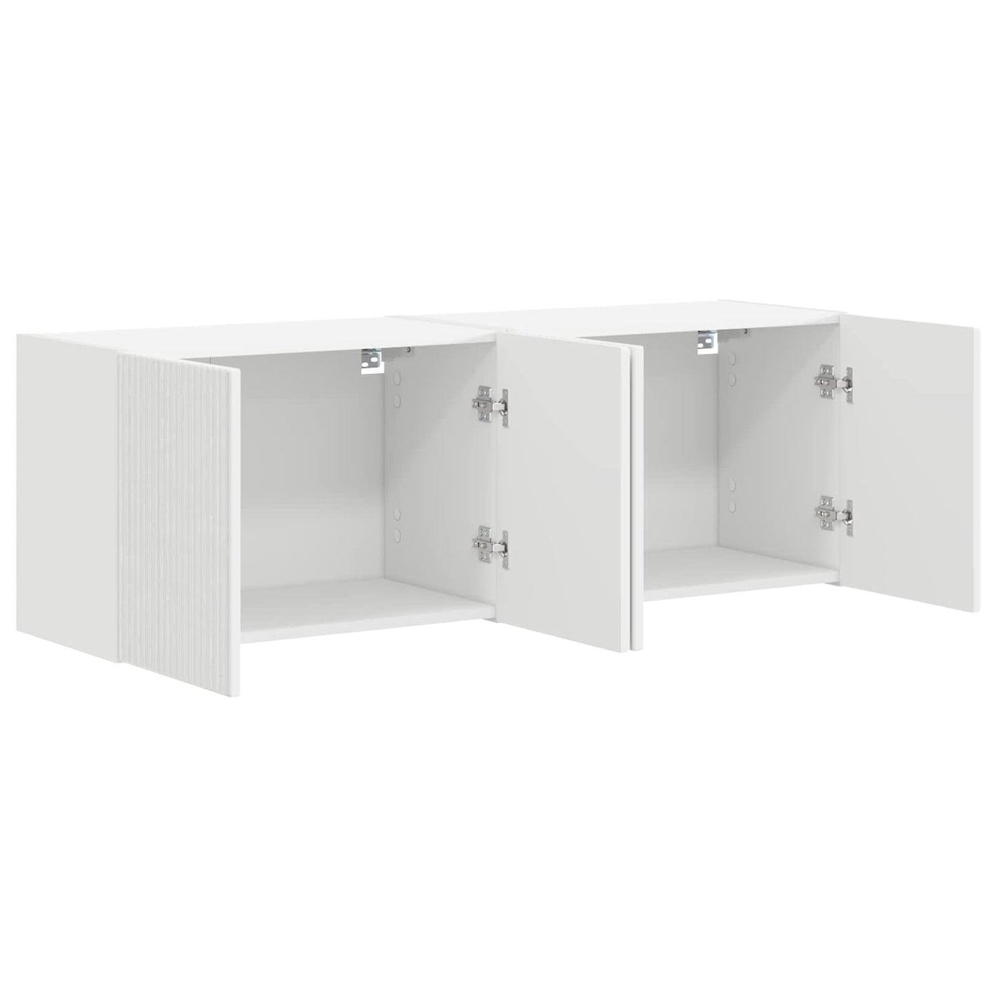 Tv Wall Cabinet 2 Pcs Bílá Kompozitní Dřevo