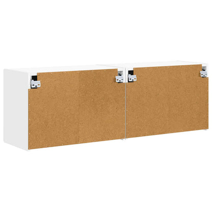Tv Wall Cabinet 2 Pcs Bílá Kompozitní Dřevo