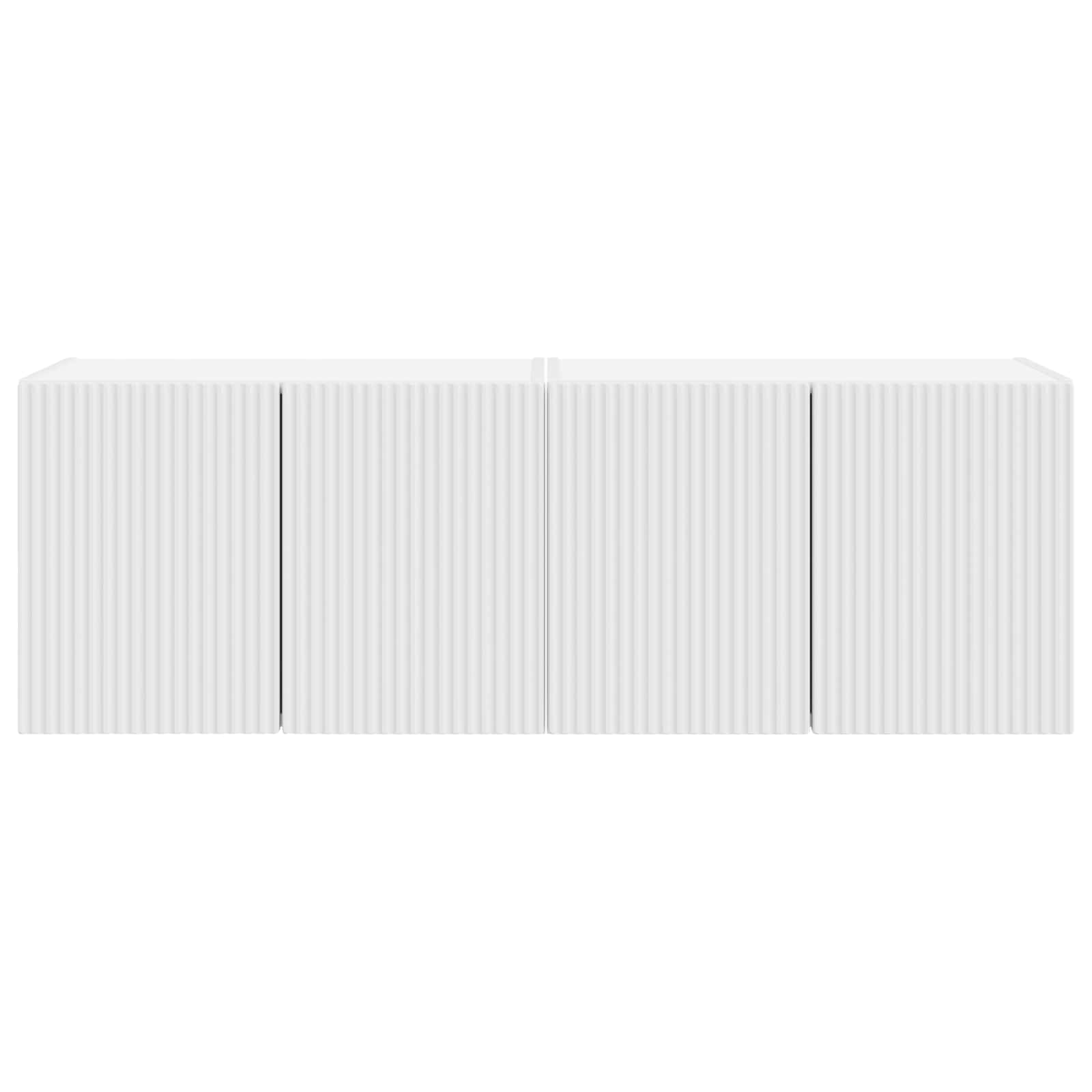 Tv Wall Cabinet 2 Pcs Bílá Kompozitní Dřevo