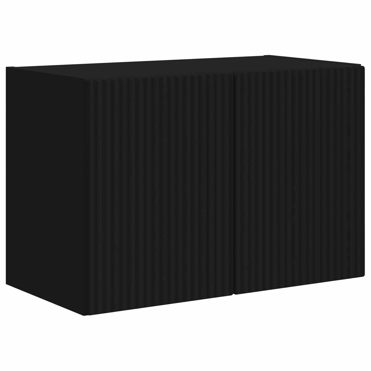 Tv Wall Cabinet 59,5 X 31 X 40 Cm Černá Kompozitní Dřevo