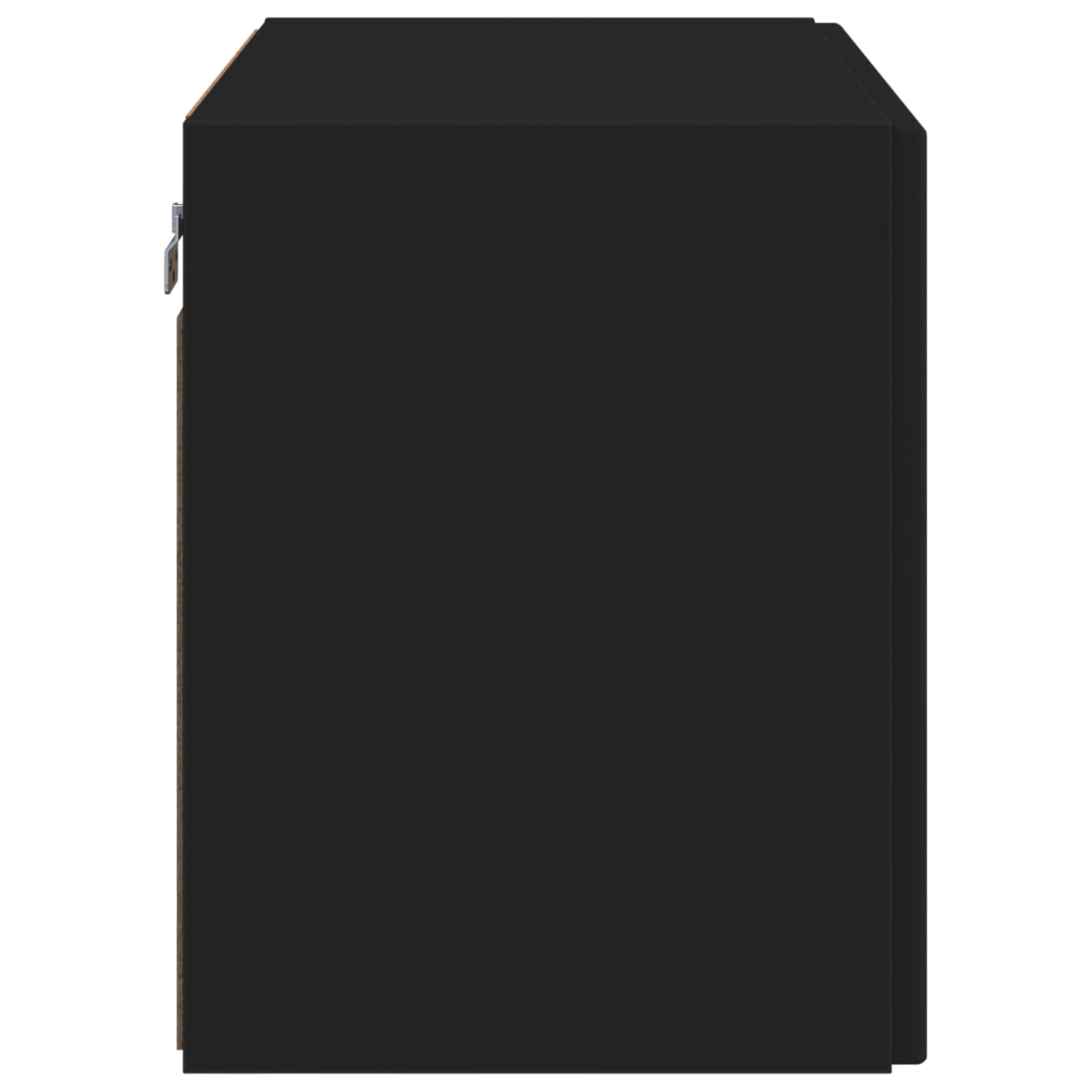 Tv Wall Cabinet 59,5 X 31 X 40 Cm Černá Kompozitní Dřevo