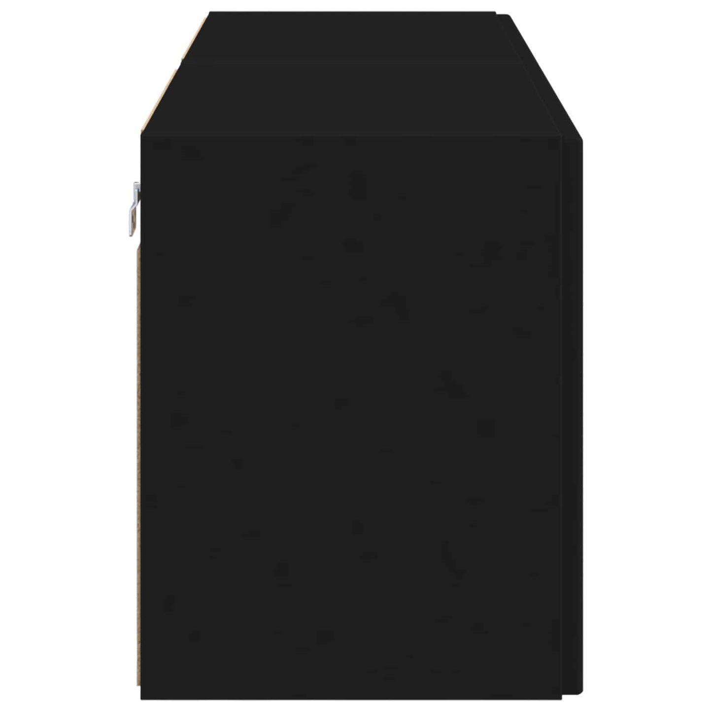 Tv Wall Cabinet 2 Pcs Černá Kompozitní Dřevo