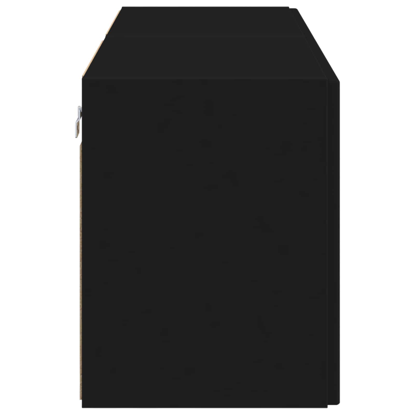 Tv Wall Cabinet 2 Pcs Černá Kompozitní Dřevo