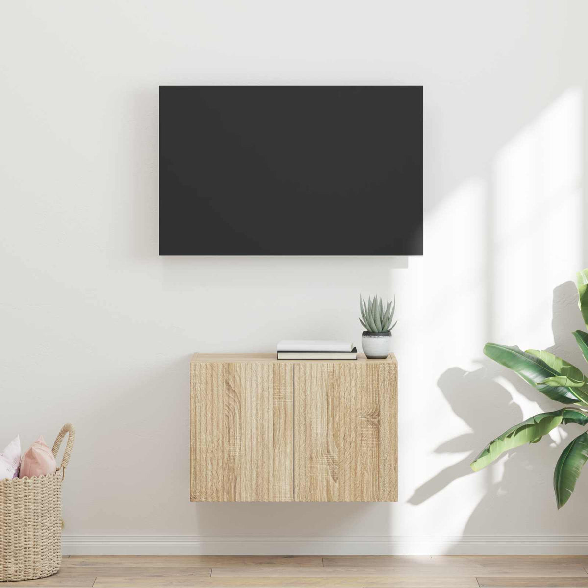 Tv Wall Cabinet 59,5 X 31 X 40 Cm Sonoma Dub Kompozitní Dřevo
