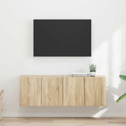 Tv Wall Cabinet 2 Pcs Sonoma Dub Kompozitní Dřevo