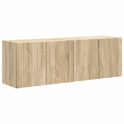 Tv Wall Cabinet 2 Pcs Sonoma Dub Kompozitní Dřevo