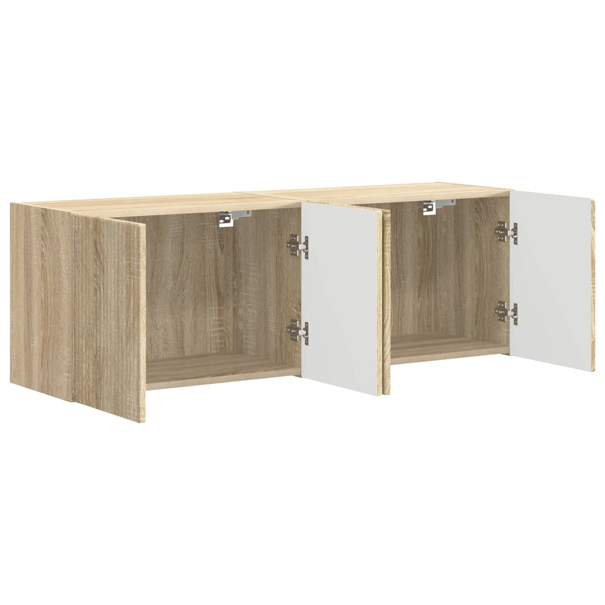 Tv Wall Cabinet 2 Pcs Sonoma Dub Kompozitní Dřevo