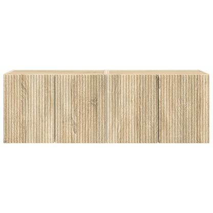 Tv Wall Cabinet 2 Pcs Sonoma Dub Kompozitní Dřevo