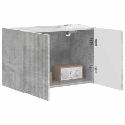 Tv Wall Cabinet 59,5 X 31 X 40 Cm Betonově Šedá