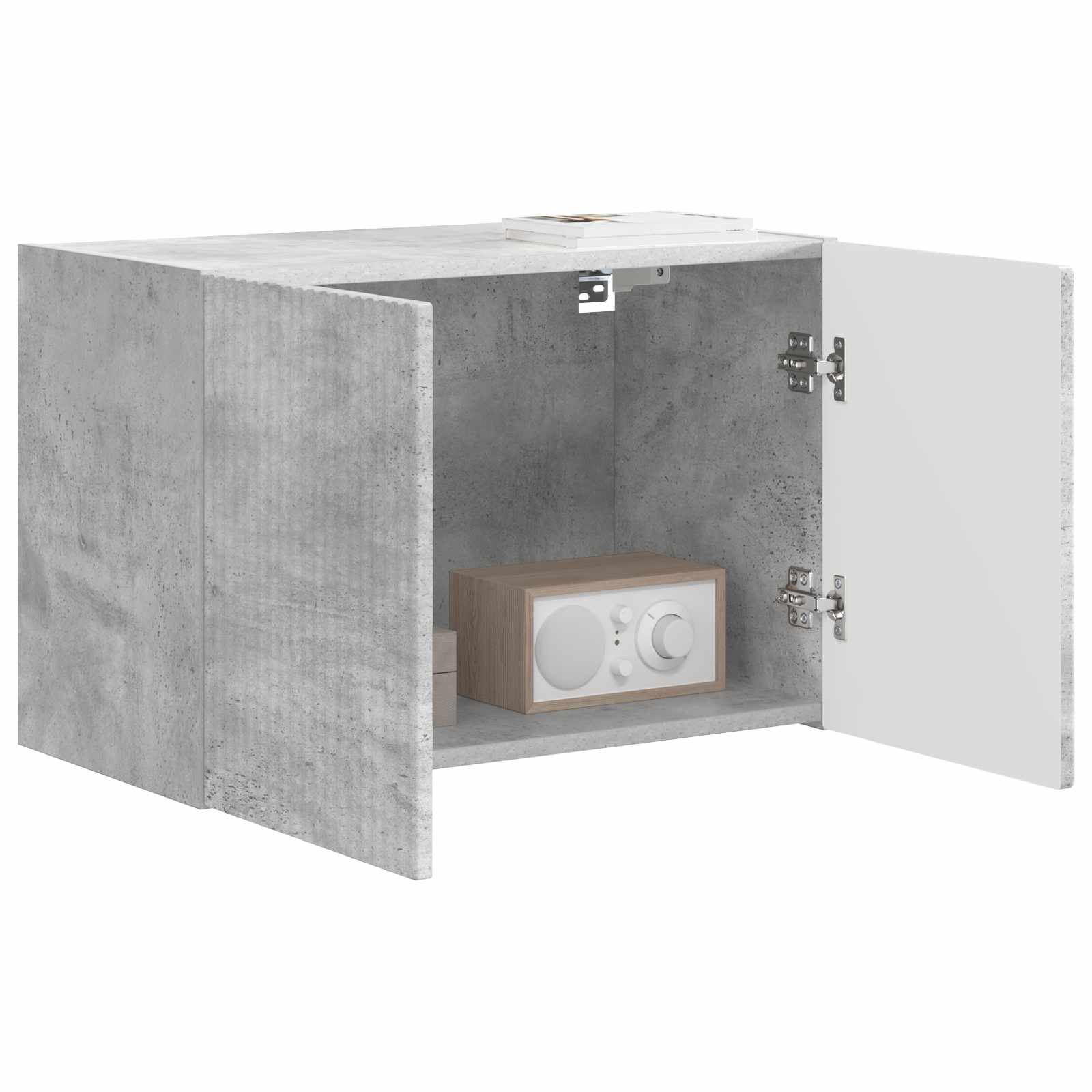 Tv Wall Cabinet 59,5 X 31 X 40 Cm Betonově Šedá