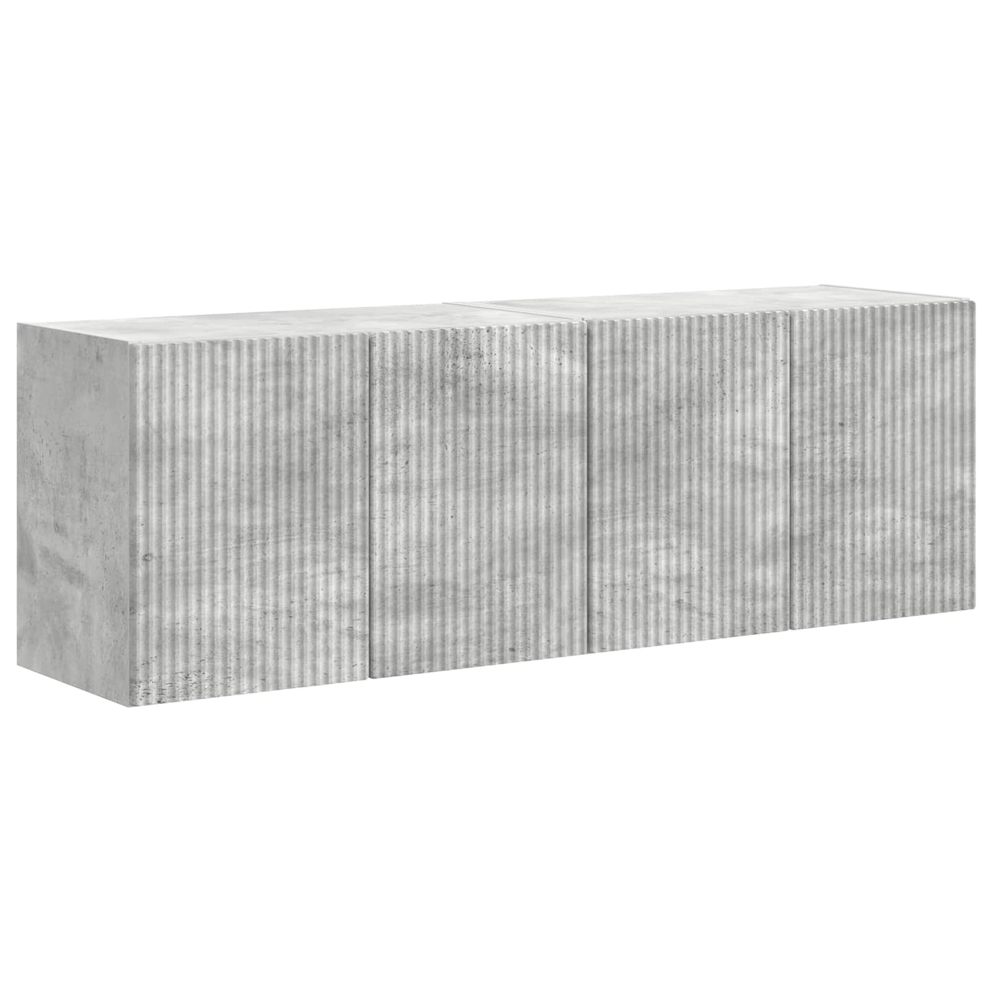 Tv Wall Cabinet 2 Pcs Betonově Šedá Kompozitní Dřevo