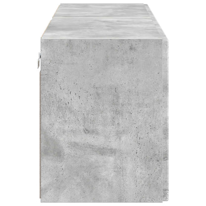 Tv Wall Cabinet 2 Pcs Betonově Šedá Kompozitní Dřevo